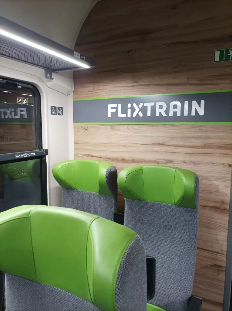 on board flixtrain train